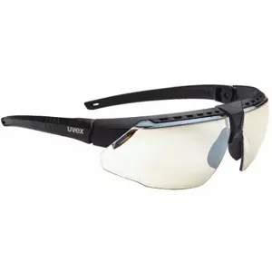 HONEYWELL S2854 Safety Glasses, Wraparound Frame, Half-Frame, Reflect 50, Black, Black, Unisex | CR4DKX 401Y31