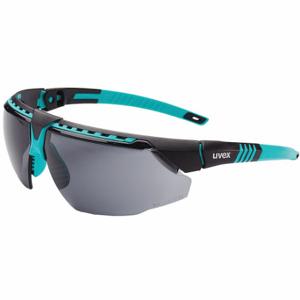 HONEYWELL S2881HS Safety Glasses, Wraparound Frame, Half-Frame, Gray, Blue, Black, M Eyewear Size | CR4DKV 401Y41