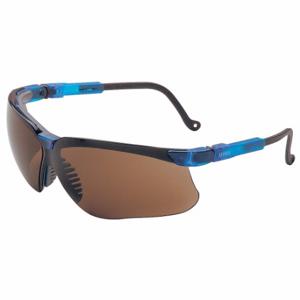 HONEYWELL S3241HS Safety Glasses, Wraparound Frame, Half-Frame, Blue, Black, M Eyewear Size, Unisex | CR4DKC 55TA49