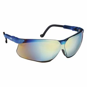 HONEYWELL S3243 Safety Glasses, Wraparound Frame, Half-Frame, Blue, Blue, M Eyewear Size, Unisex | CR4DKF 6XF84