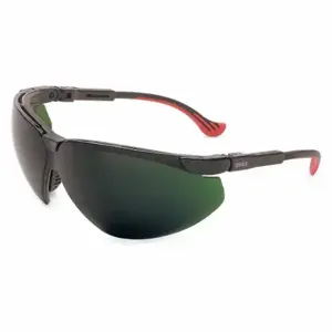 HONEYWELL S3307HS Safety Glasses, Wraparound Frame, Half-Frame, Black, Black, M Eyewear Size, Unisex | CR4DJB 55TA65