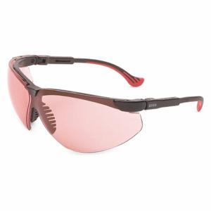 HONEYWELL S3311HS Safety Glasses, Wraparound Frame, Half-Frame, Sct-Vermillion, Black, Black, Unisex | CR4DLN 55TA68