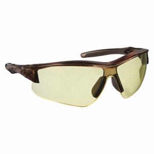 HONEYWELL S4172XP Safety Glasses, Wraparound Frame, Half-Frame, Brown, Brown, M Eyewear Size, Unisex | CR4DMB 49ZY78