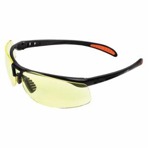 HONEYWELL S4222HS Safety Glasses, Wraparound Frame, Half-Frame, Black, Black, M Eyewear Size, Unisex | CR4DJC 55TA83