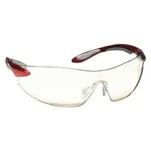 HONEYWELL S4412 Safety Glasses, Wraparound Frame, Frameless, Reflect 50, Red, Gray/Red, Unisex | CR4DHT 3NUL3