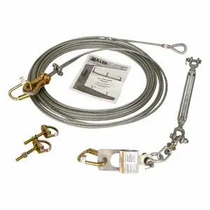 HONEYWELL SG416/120FT Horizontal Lifeline Kit, 120 ft Lifeline Length, Reusable, Bolt-On, 310 lb Capacity | CR4CUE 784F46