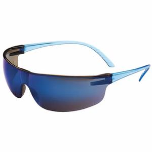 HONEYWELL SVP206 Safety Glasses, Wraparound Frame, Frameless, Blue Mirror, Blue, Blue, M Eyewear Size | CR4DHB 401Y59