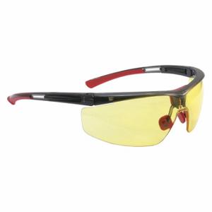 HONEYWELL T5900LTKAHS Safety Glasses, Wraparound Frame, Half-Frame, Black, Black, M Eyewear Size, Unisex | CR4DLU 401Y72