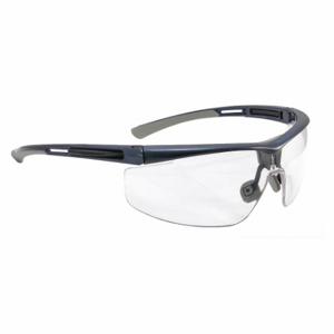 HONEYWELL T5900NBLSHS Safety Glasses, Wraparound Frame, Half-Frame, Gray, Black, Blue, S Eyewear Size | CR4DKT 401Y69