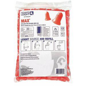 HOWARD LEIGHT MAX-LS4-REFILL 33dB Disposable Bullet-Shape Ear Plugs, Uncorded, Orange, Universal | CD2MHT 54FH94