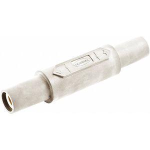HUBBELL HBL15DFW Single Pole Connector Double Female White | AF7BCU 20TR24