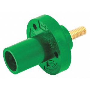 HUBBELL HBL15MRSGN Single Pole Connector Inlet Green | AF7BBC 20TP81