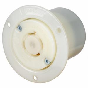 HUBBELL HBL2436ST Locking Receptacle, L16-20R, 20 A, 480V AC, White, 3 Poles | CR4FYC 797VC4