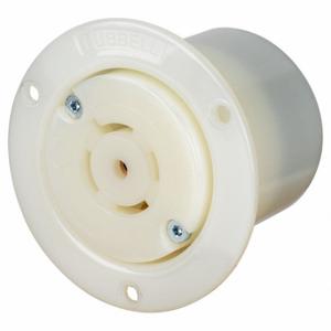 HUBBELL HBL2526ST Locking Receptacle, L22-20R, 20 A, 277/480V AC, White, 4 Poles, Shrouded | CR4FYQ 797VE7
