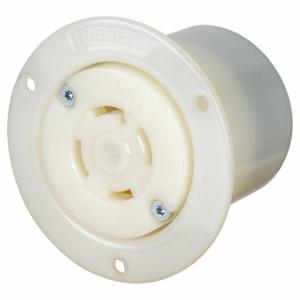 HUBBELL HBL2716ST Locking Receptacle, L14-30R, 30 A, 125/250V AC, White, 3 Poles, Shrouded | CR4FXT 797VD5
