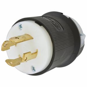 HUBBELL HBL2731ST Locking Plug, L16-30P, 480V AC, 30 A, 3 Poles, Black/White, Spring Clamp Terminals | CR4FXB 797V85