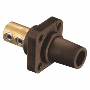 HUBBELL HBLFRBN Receptacle, Female, 4 to 4/0 Size, Brown, Double Set Screw | CJ3CWL 52HF26