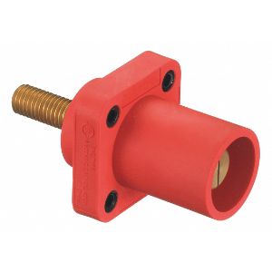 HUBBELL HBLMRSCR Single Pole Connector Receptacle Red | AF7BFE 20TT07