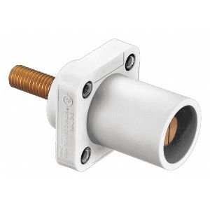 HUBBELL HBLMRSCW Single Pole Connector Receptacle White | AF7BFF 20TT08