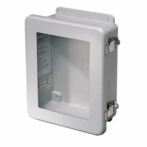 HUBBELL HW-J80604CHQRWWW Non-Metallic Enclosure, 8 H x 6 W x 4 Inch D, Padlockable Latch Closure | CD2FNA 52XC41