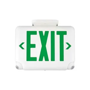 HUBBELL LIGHTING - DUAL-LITE EVCUGWDI Exit Sign with Emergency Lights Green | AH3QCF 32WU12