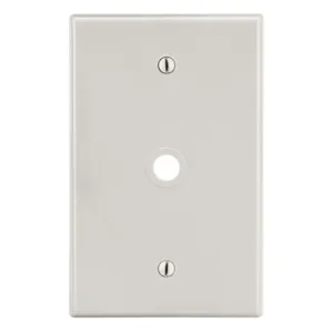 HUBBELL P11LA Opening Wall Plate, .406 Inch Size, Single Circular Opening, Plastic, Light Almond | CR4GAD 784FE6