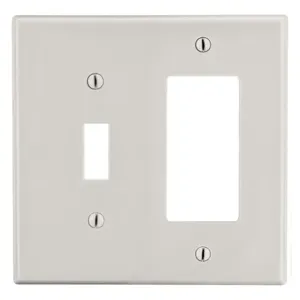 HUBBELL PJ126LA Rocker/Toggle Wall Plate, Toggle, Plastic, Light Almond, 1 Outlet Openings | CR4GEJ 784FG9