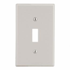 HUBBELL PJ1LA Toggle Switch Wall Plate, Toggle, Plastic, Light Almond, 0 Outlet Openings | CR4GDR 784FH1