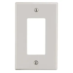 HUBBELL P26LA Toggle Switch Wall Plate, Decorator-Rocker, Plastic, Light Almond, 1 Outlet Openings | CR4GDJ 784FF7