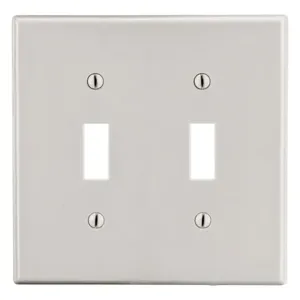 HUBBELL P2LA Toggle Switch Wall Plate, Toggle, Plastic, Light Almond, 0 Outlet Openings | CR4GDN 784FF9