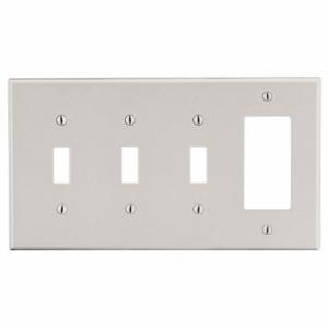 HUBBELL P326LA Rocker/Toggle Wall Plate, Toggle, Plastic, Light Almond, 0 Outlet Openings | CR4GEH 784FG0