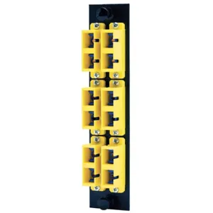 HUBBELL PREMISE WIRING FSPSCDS6Y FSP Adapter Panel SC Duplex Yellow | AG6XRY 49K820