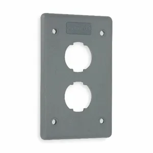 HUBBELL PREMISE WIRING HI24GY Wall Plate 2-port 1-gang | AE9JXU 6KB36