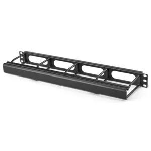 HUBBELL PREMISE WIRING HM14C Single Side Horizontal Ring Manager, Cabinets/Racks/Swing Rack, Black | CJ3JJE 46AY13