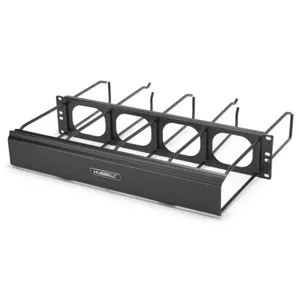 HUBBELL PREMISE WIRING HM177C Dual Side Horizontal Ring Manager, Cabinets/Racks/Swing Rack, Black | CJ2AYQ 46AY14