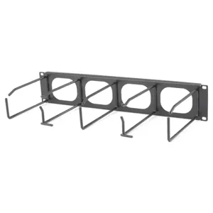 HUBBELL PREMISE WIRING HM24 Single Side Horizontal Ring Manager, Cabinets/Racks/Swing Rack, Black, Rack Mount | CJ3JJC 46AY21