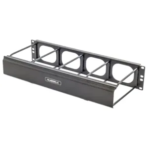 HUBBELL PREMISE WIRING HM37C Single Side Horizontal Ring Manager, Cabinets/Racks/Swing Rack, Black | CJ3JJF 46AY24