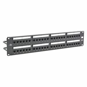 HUBBELL PREMISE WIRING HP5E48E Patch Panel, Flat Panel, 110 Type, 48 Ports, Steel | CJ2ZLH 46AY36
