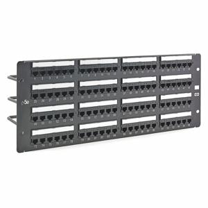 HUBBELL PREMISE WIRING HP5E96 Patch Panel, Flat Panel, 110 Type, 96 Ports, Steel | CJ2ZLG 46AY37