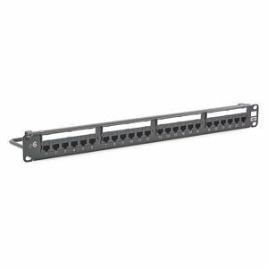 HUBBELL PREMISE WIRING HP624 Patch Panel, Flat Panel, 110 Type, 24 Ports, Steel | CJ2ZLJ 46AY31