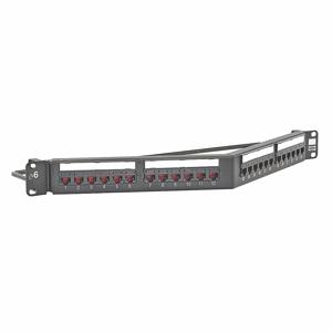 HUBBELL PREMISE WIRING HP624A Patch Panel, Angled Panel, 110 Type, 24 Ports, Steel | CJ2ZLM 46AY27