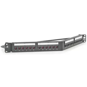 HUBBELL PREMISE WIRING HP624A Patch Panel, Angled Panel, 110 Type, 24 Ports, Steel | CJ2ZLM 46AY27