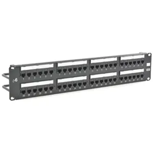 HUBBELL PREMISE WIRING HP648 Patch Panel, Flat Panel, 110 Type, 48 Ports, Steel | CJ2ZLN 46AY32