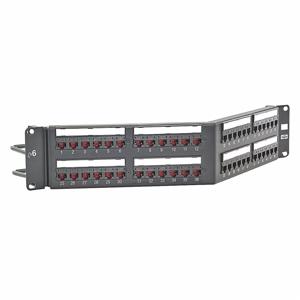 HUBBELL PREMISE WIRING HP648A Patch Panel, Angled Panel, 110 Type, 48 Ports, Steel | CJ2ZLE 46AY28