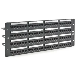 HUBBELL PREMISE WIRING HP696 Patch Panel, Flat Panel, 110 Type, 96 Ports, Steel | CJ2ZLF 46AY33