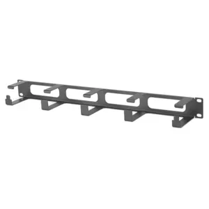 HUBBELL PREMISE WIRING HS13 Single Side Horizontal Ring Manager, Cabinets/Racks/Swing Rack, Black | CJ3JJA 46AY17