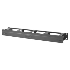 HUBBELL PREMISE WIRING HS13C Single Side Horizontal Ring Manager, Cabinets/Racks/Swing Rack, Black | CJ3JHZ 46AY18