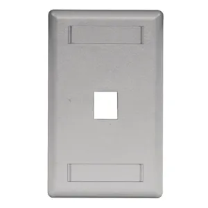 HUBBELL PREMISE WIRING IFP11GY Wall Plate 1 Port | AE9UHQ 6MH76