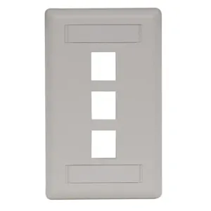 HUBBELL PREMISE WIRING IFP13OW Wall Plate 3 Port | AE4MTM 5LV24