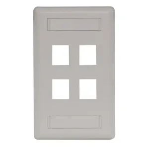 HUBBELL PREMISE WIRING IFP14OW Wall Plate 4 Port | AE4MTN 5LV25